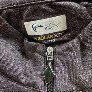 New! Solar XP Greg Norman XXL 1/4 Zip Shimmering Jacket Shirt New Black Gray